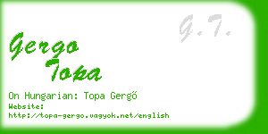 gergo topa business card