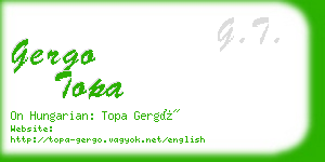 gergo topa business card